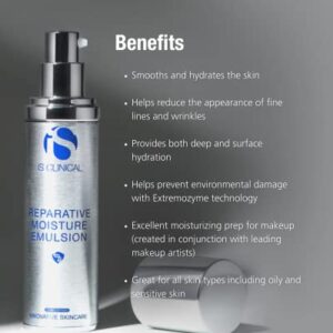 iS CLINICAL Reparative Moisture Emulsion, Hydrating Anti-Aging Face Moisturizer with Hyaluronic Acid, Repairs and Protects Skin