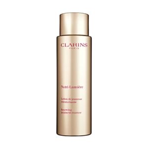 clarins nutri-lumière renewing treatment essence | anti-aging | exfoliates, energizes, smoothes, hydrates and visibly lifts mature skin | preps skin for treatments to follow | 10 organic ingredients
