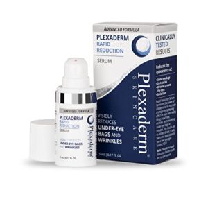 plexaderm rapid reduction eye serum – advanced formula – anti aging serum visibly reduces under-eye bags, wrinkles, dark circles, fine lines & crow’s feet instantly – instant wrinkle remover for face