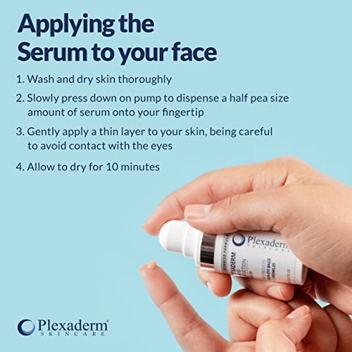 Plexaderm Rapid Reduction Eye Serum - Advanced Formula - Anti Aging Serum Visibly Reduces Under-Eye Bags, Wrinkles, Dark Circles, Fine Lines & Crow's Feet Instantly - Instant Wrinkle Remover for Face