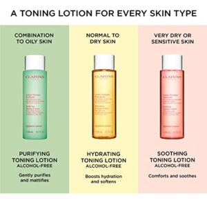 Clarins Soothing Toning Lotion | Soft, Soothed and Comforted Skin After 14 Days* | Cleanses, Tones, Hydrates, Soothes and Balances Skin's Microbiota |Camomile Extract |Very Dry Or Sensitive Skin Types