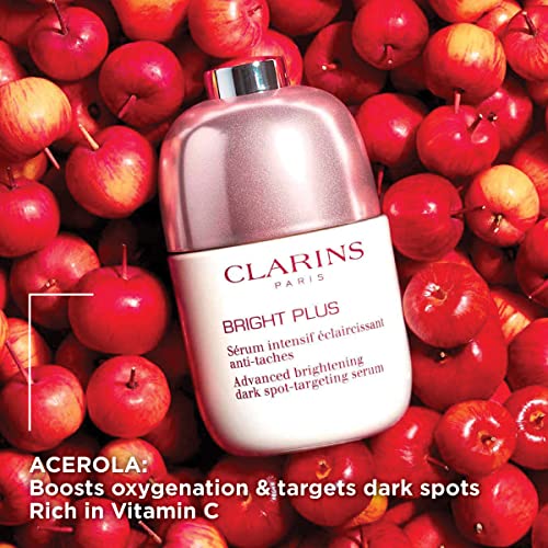 Clarins Bright Plus Serum | Skin Has A Healthy-Looking Glow and Skin Tone Is Visibly Improved* | Visibly Brightens and Boosts Radiance | Targets Dark Spots | Acerola Extract, Rich In Vitamin C | 1 Oz