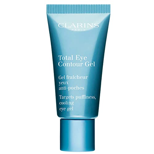 Clarins Total Eye Contour Gel | Cooling Eye Gel | Visibly Reduces Dark Circles and Puffiness | Refreshes, Hydrates and Soothes | Blend Of Natural Ingredients | All Skin Types | 0.6 Ounces