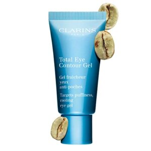 Clarins Total Eye Contour Gel | Cooling Eye Gel | Visibly Reduces Dark Circles and Puffiness | Refreshes, Hydrates and Soothes | Blend Of Natural Ingredients | All Skin Types | 0.6 Ounces