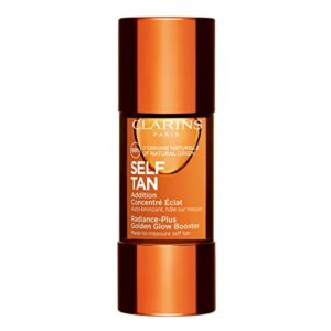 clarins self tanning face booster | self tanning drops for face to mix with moisturizer | natural, long-lasting, streak-free, buildable tan | hydrates | non-staining | 99% natural ingredients | 0.5 oz