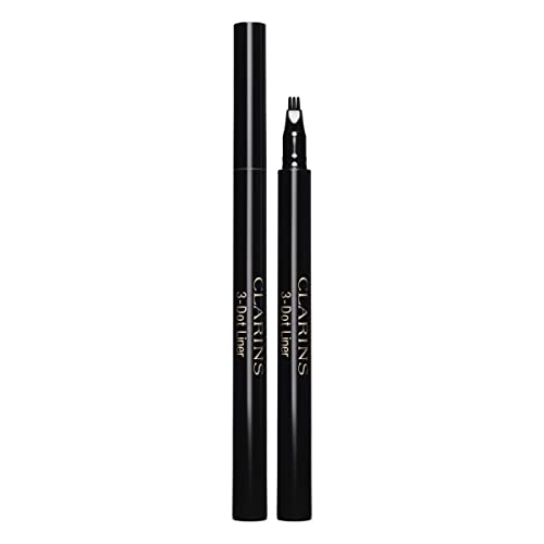 Clarins 3-Dot Liquid Eyeliner | 3-Prong Tip Defines Eyes and Accentuates Lashes With Precision Control | Mistake-Proof | Dot-By-Dot Application | Intense Black Color Pay-Off | Long-Lasting | 0.02 Oz