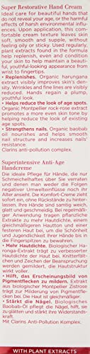 Clarins Super Restorative Hand Cream | Anti-Aging | Targets Dark Spots and Wrinkles | Promotes Youthful-Looking Hands Immediately and Over Time | Shea and Mango Butters Nourish, Soften and Smoothe