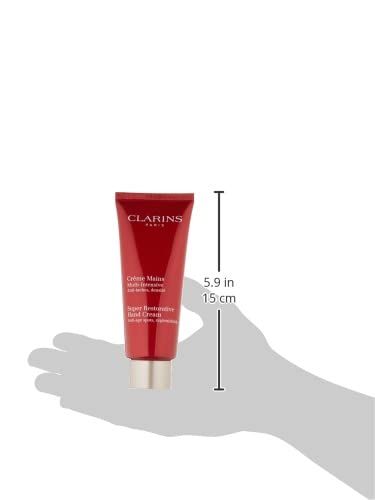 Clarins Super Restorative Hand Cream | Anti-Aging | Targets Dark Spots and Wrinkles | Promotes Youthful-Looking Hands Immediately and Over Time | Shea and Mango Butters Nourish, Soften and Smoothe