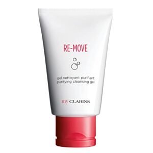my clarins re-move purifying cleansing gel | leaves skin radiant, smooth, shine-free and refined | visibly reduces look of pores | gently cleanses and purifies* | vegan, paraben-free | 4.5 ounces