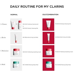 My Clarins RE-MOVE Purifying Cleansing Gel | Leaves Skin Radiant, Smooth, Shine-Free and Refined | Visibly Reduces Look Of Pores | Gently Cleanses and Purifies* | Vegan, Paraben-Free | 4.5 Ounces