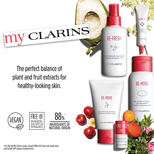 My Clarins RE-MOVE Purifying Cleansing Gel | Leaves Skin Radiant, Smooth, Shine-Free and Refined | Visibly Reduces Look Of Pores | Gently Cleanses and Purifies* | Vegan, Paraben-Free | 4.5 Ounces