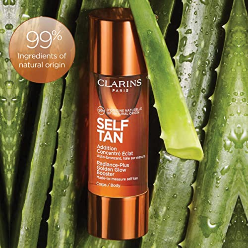 Clarins Self Tanning Body Booster | Self Tanning Drops For Body To Mix With Moisturizer | Natural, Long-Lasting, Streak-Free, Buildable Tan | Hydrates | Non-Staining | 99% Natural Ingredients | 1 Oz