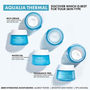 Vichy Aqualia Thermal 48HR Rehydrating Fragrance Free Face Cream, Hyaluronic Acid Moisturizer for Dry Skin, Moisturizing Face Lotion, Fragrance Free, 1.69 fl. oz.