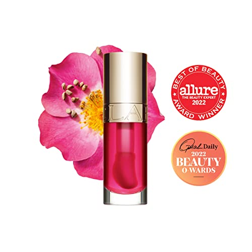 Clarins Lip Comfort Oil | Soothes, Comforts, Hydrates and Protects Lips | Sheer, High Shine Finish | Visibly Plumps | 93% Natural Ingredients | Organic Sweetbriar Rose Oil, Rich in Omega-6 and Omega-3