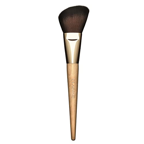 Clarins Blush Brush | Angled Brush | Color, Contour and Highlight With Natural Looking Results | Ultra-Soft Synthetic Fibers and Sustainably Sourced Birch Handle