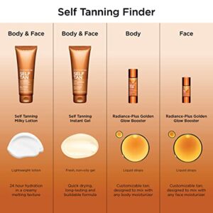 Clarins Self Tanning Milky Lotion | Self Tanner For Face and Body | Natural, Long-Lasting, Streak-Free, Sun-Kissed Glow and 24-Hour Hydration* | Non-Staining | Contains Glycerin | 4.2 Ounces