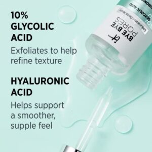 IT Cosmetics Bye Bye Pores 10% Glycolic Acid Serum - Visibly Minimizes Pores In 1 Week & Exfoliates to Help Refine Skin’s Texture - With Hyaluronic Acid - Vegan Formula - 1 fl oz