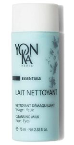 yon-ka lait nettoyant facial cleanser, gentle milk cleanser & makeup remover, daily plant based wash, moisturize and balance skins ph, all skin types, paraben-free (2.5 oz)