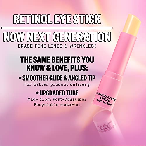 Peace Out Skincare Retinol Eye Stick | Daily Under Eye Retinol Serum Balm in Convenient Stick | Reduces Fine Lines, Wrinkles, Dark Circles and Milia with Peptides and Astaxanthin (.14 oz)  