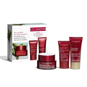 clarins super restorative day cream|anti-aging moisturizer for mature skin weakened by hormonal changes|replenishes, illuminates & densifies skin|lifts & smoothes|targets age spots & wrinkles