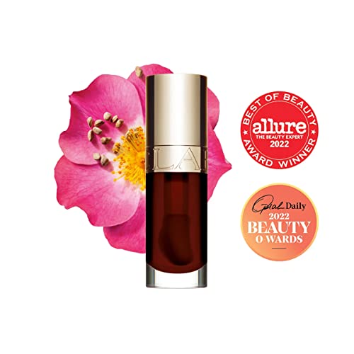 Clarins Lip Comfort Oil | Soothes, Comforts, Hydrates and Protects Lips | Sheer, High Shine Finish | Visibly Plumps | 93% Natural Ingredients | Organic Sweetbriar Rose Oil, Rich in Omega-6 and Omega-3