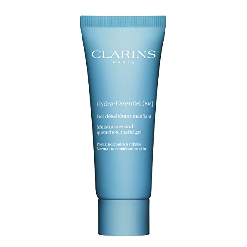 Clarins NEW Hydra-Essentiel Matte Gel|Intensely Hydrating & Mattifying|60 Seconds to Plumper Skin*|Softens & Refreshes|Double Dose of Hyaluronic Acid|Normal-Combination Skin|2.6 Ounces