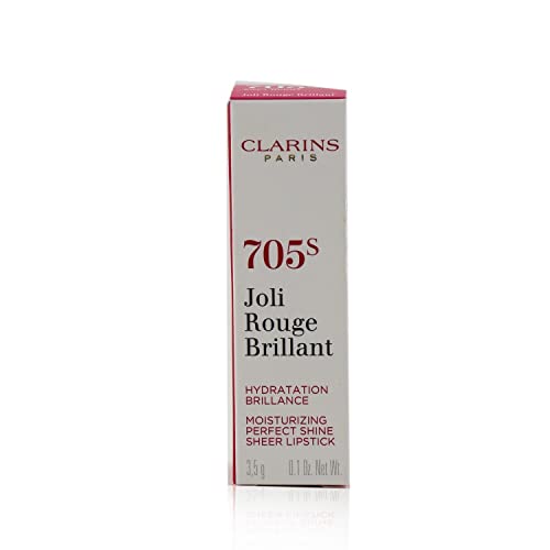 Clarins Joli Rouge Brillant Lipstick | Shiny, Sheer Finish | Intense, Long-Lasting Color | Moisturizing | Hydrates Lips | Mango Oil and Marsh Samphire Extract Deliver Skincare Benefits | 0.1 Ounces