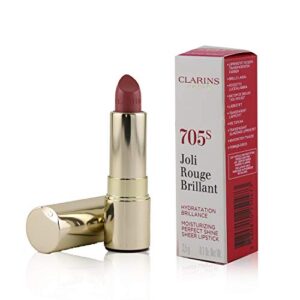 Clarins Joli Rouge Brillant Lipstick | Shiny, Sheer Finish | Intense, Long-Lasting Color | Moisturizing | Hydrates Lips | Mango Oil and Marsh Samphire Extract Deliver Skincare Benefits | 0.1 Ounces