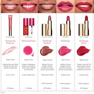 Clarins Joli Rouge Brillant Lipstick | Shiny, Sheer Finish | Intense, Long-Lasting Color | Moisturizing | Hydrates Lips | Mango Oil and Marsh Samphire Extract Deliver Skincare Benefits | 0.1 Ounces