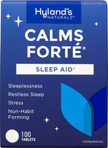 hyland’s naturals calms forte tablets, natural relief of nervous tension and occasional sleeplessness, 100 count