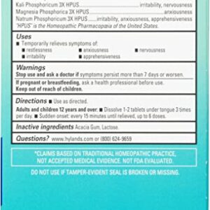 Hyland's Naturals Calm Tablets, Stress Relief Supplement, Natural Relief Of Anxiousness, Nervousness, And Irritability, 50 Count