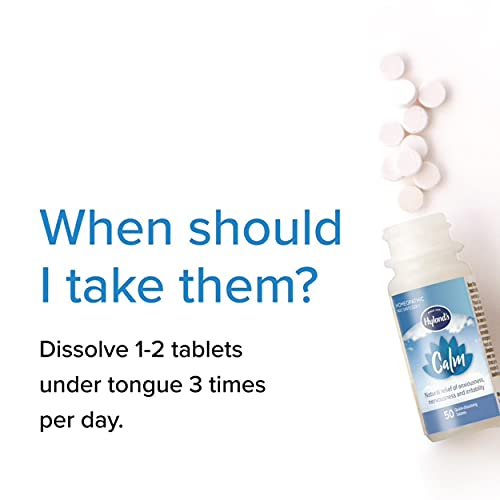 Hyland's Naturals Calm Tablets, Stress Relief Supplement, Natural Relief Of Anxiousness, Nervousness, And Irritability, 50 Count