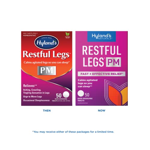 Hyland's Naturals Restful Legs Nighttime PM Tablets, 50 Count