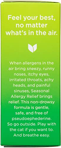 Hyland's Naturals Indoor & Outdoor, Non Drowsy Seasonal Allergy Relief Pills, Safe and Natural, Quick Dissolving Tablets, White, 60 Count