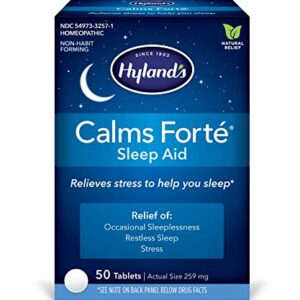 Hyland's Calms Forte' Sleep Aid Tablets, Natural Relief of Nervous Tension and Occasional Sleeplessness, 50 Count