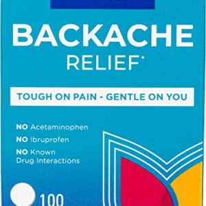 Hyland's Backache Natural Pain Relief for Upper and Lower Back Pain Tablets, 100 Count