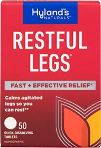 restful legs tablets by hyland’s naturals, natural itching, crawling, tingling and leg jerk relief, 50 count