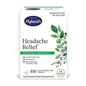 hyland’s headache and tension relief, natural pain medicine, 100 tablets