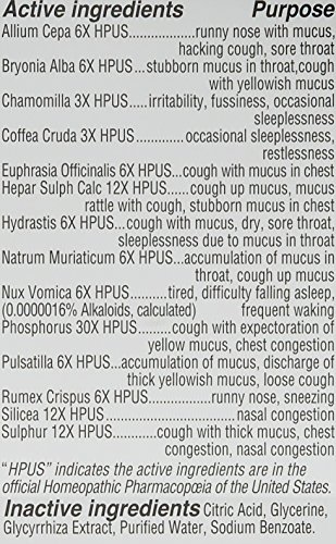 Cold Medicine for Kids Ages 2+ by Hyland's, Nighttime Cold 'n Mucus Relief Liquid, Natural Relief of Mucus & Congestion, Runny Nose, Cough, 4 Ounces