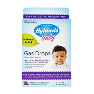 gas drops for babies, hyland’s baby, natural gas relief, grape flavor, 1 fl oz