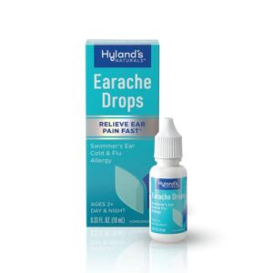 hyland’s earache drops, natural relief of cold & flu, white, 0.33 fl oz