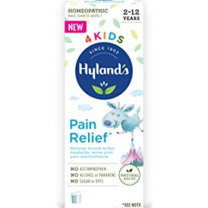 Hyland's Kids Natural Pain Relief Relieves Muscle Aches Headache Minor Joint Pain and Toothache, 4 Fl Oz