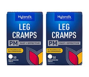 hyland”s leg cramps pm nighttime cramp relief tablets, 50 count (pack of 2)