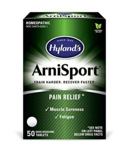 hyland’s arnica for post workout muscle relief, 50 count quick dissolving tablets