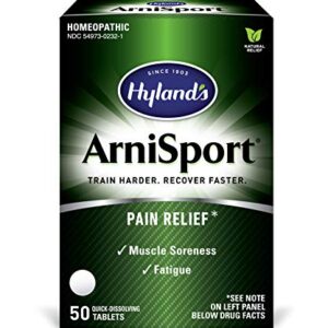 Hyland's Arnica for Post Workout Muscle Relief, 50 Count Quick Dissolving Tablets