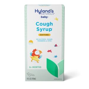 infant and baby cold medicine, cough syrup, hyland’s baby, natural relief of coughs due to colds, 4 fl oz(packaging may vary)