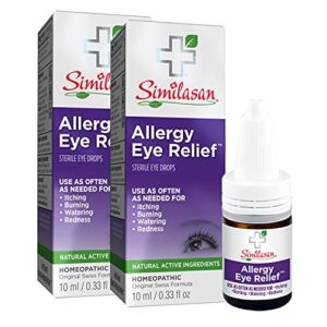 similasan allergy eye relief eye drops 0.33 ounce bottle, for temporary relief from red eyes, itchy eyes, burning eyes, and watery eyes, 2 count