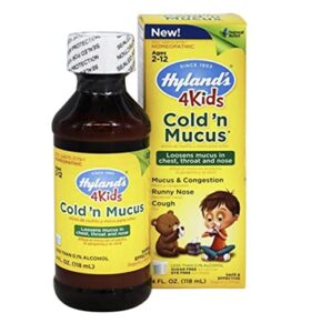 hylands homepathic cold ‘n mucus – 4 kids – 4 fl oz