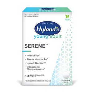 hyland’s stress and tension headache relief hyland’s young adult serene relief feelings anxiety quick dissolving tablets, 50 count