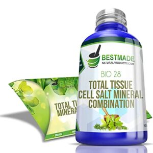 total tissue cell salt mineral combination bio28, 300 pellets, helps your body absorb and use nutrients, increases energy levels, improves sleep patterns, restores overall health and vitality